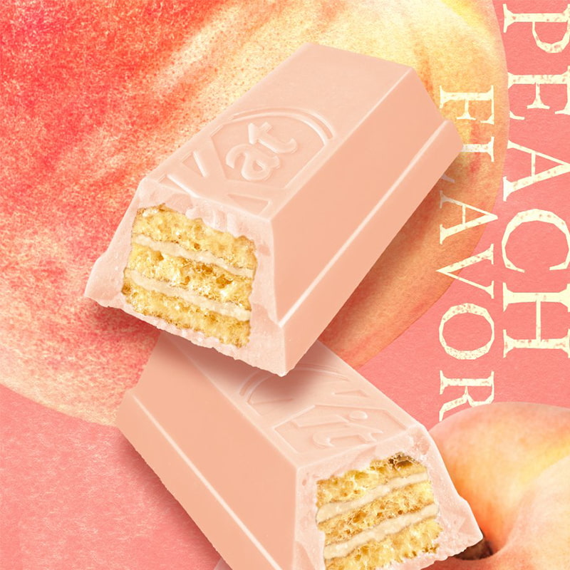 Peach Flavored KitKat, a limited edition only sold in Japan