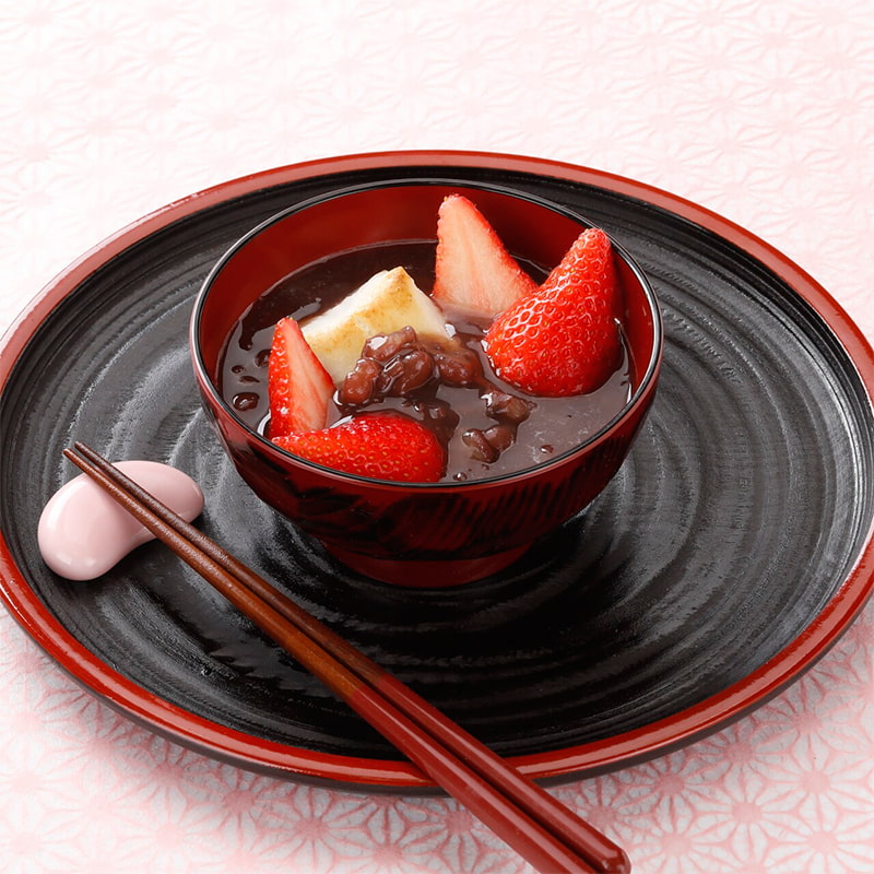 Strawberry Zenzai, a traditional dessert from Japan